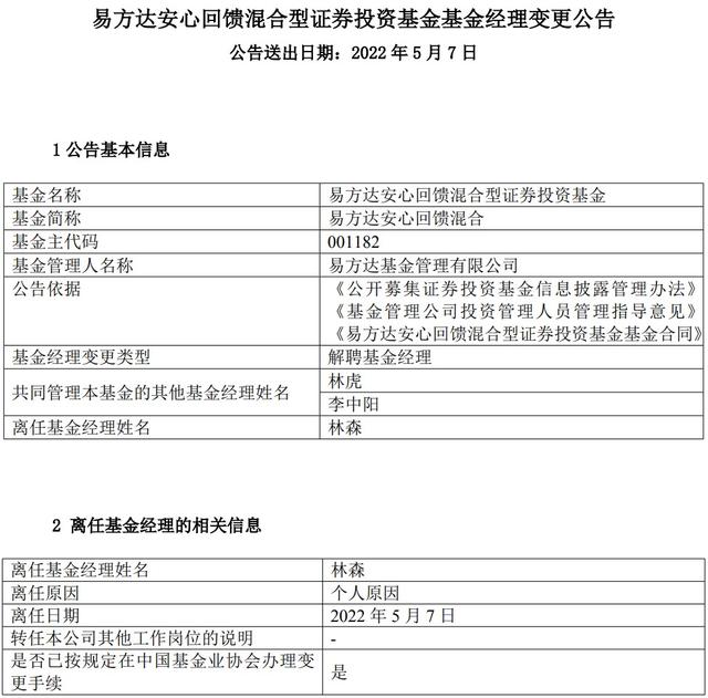 管理700亿资金易方达明星基金经理林森离职 今年多位基金经理奔私 牛市起点已在眼前？（林森货币资讯）